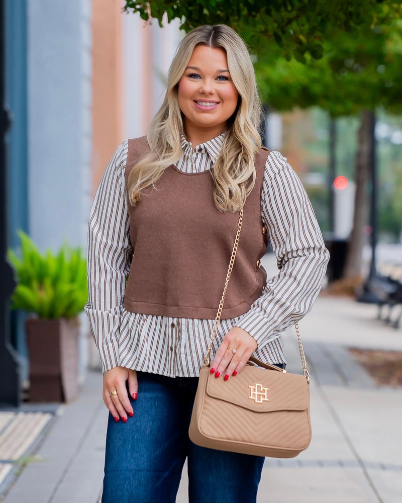 Sinclair Quilted Crossbody Latte S VQ