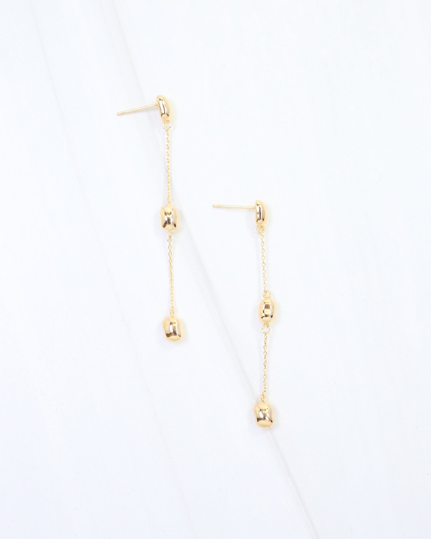 Lyra Linear Dangle Earring Gold