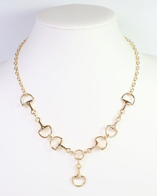 Spirit Horsebit Link Necklace Gold