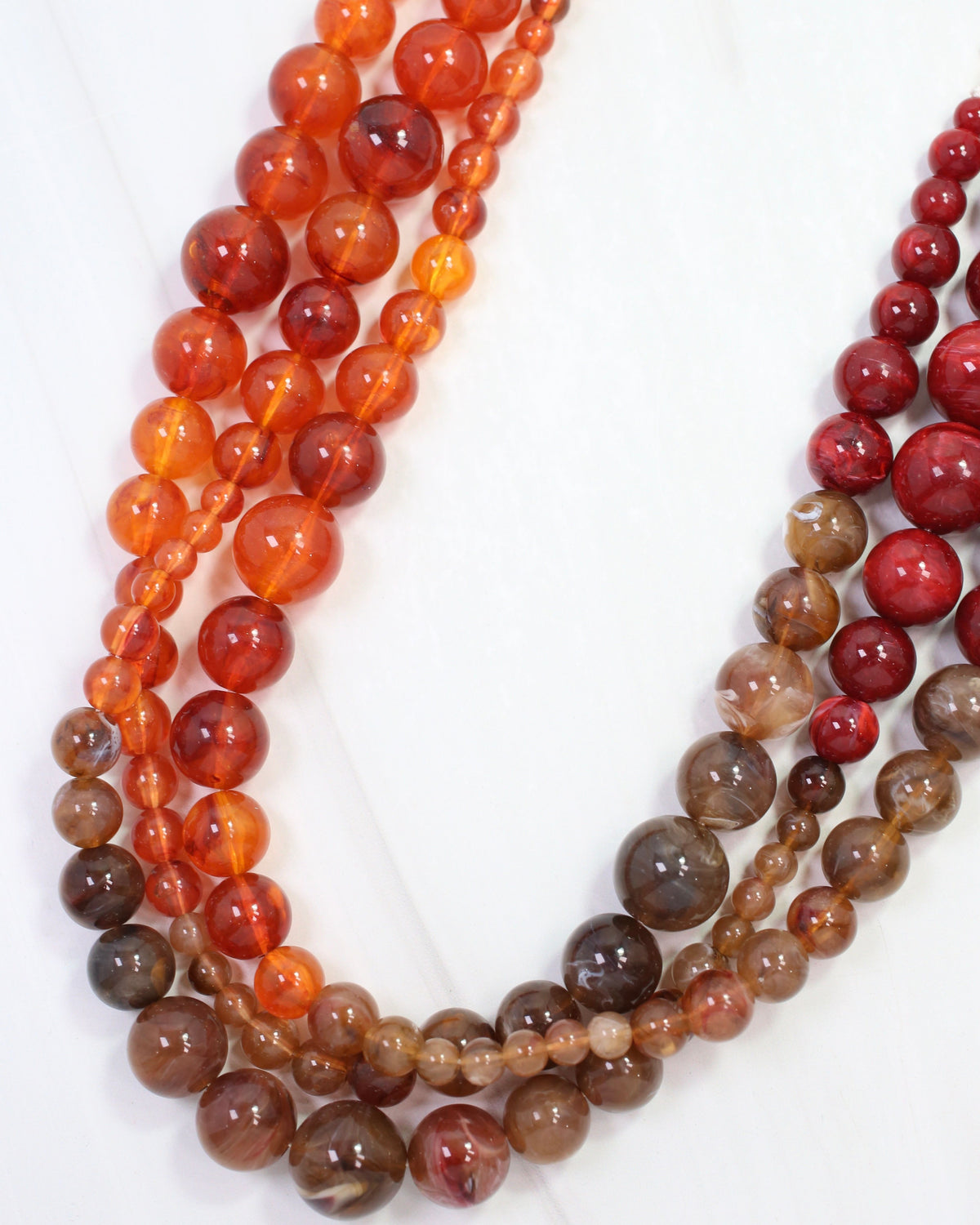 Alexander Beaded Necklace Wine Multi