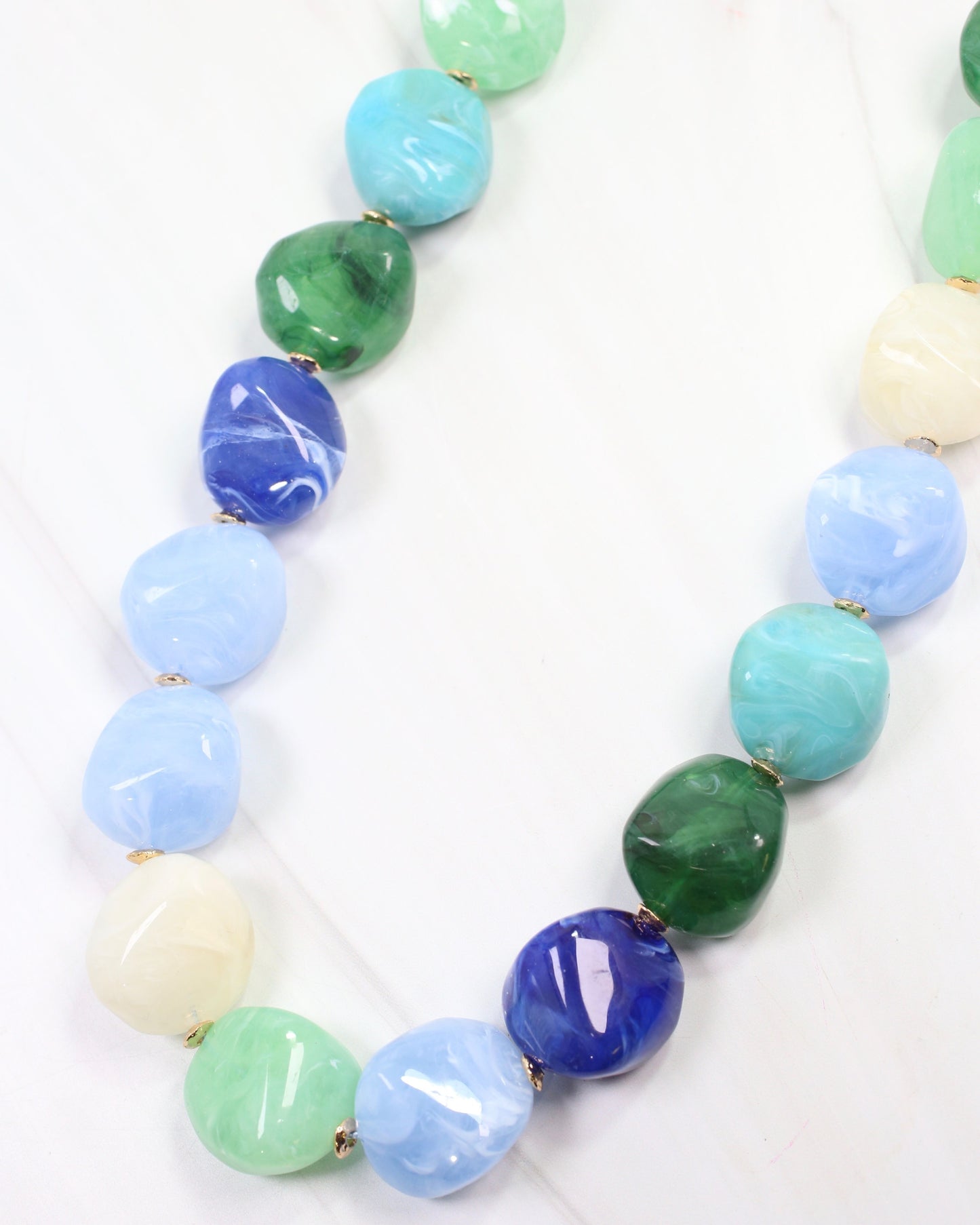 Clarksdale Marble Necklace Blue Multi