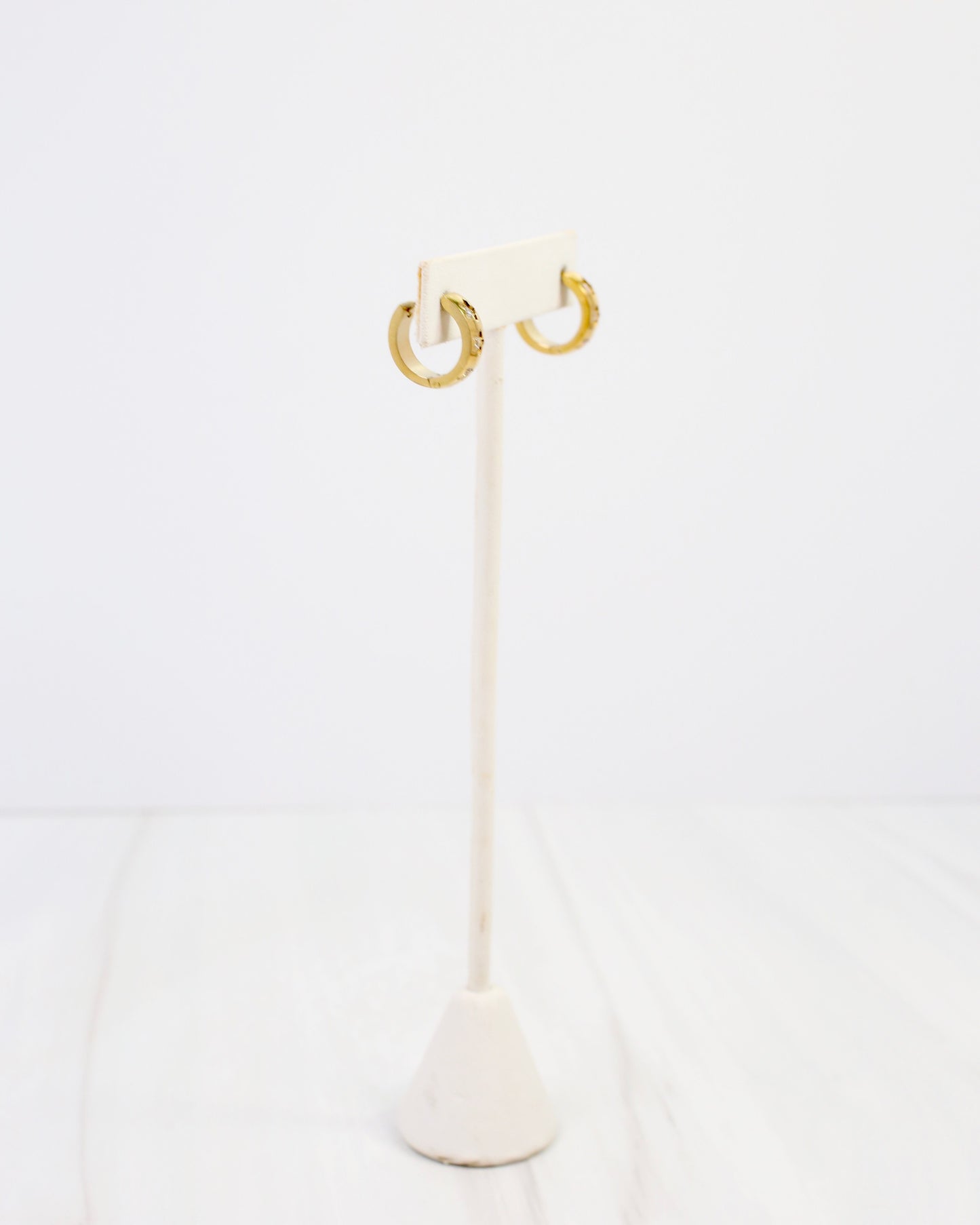 Haverhill CZ Star Huggie Earring Gold