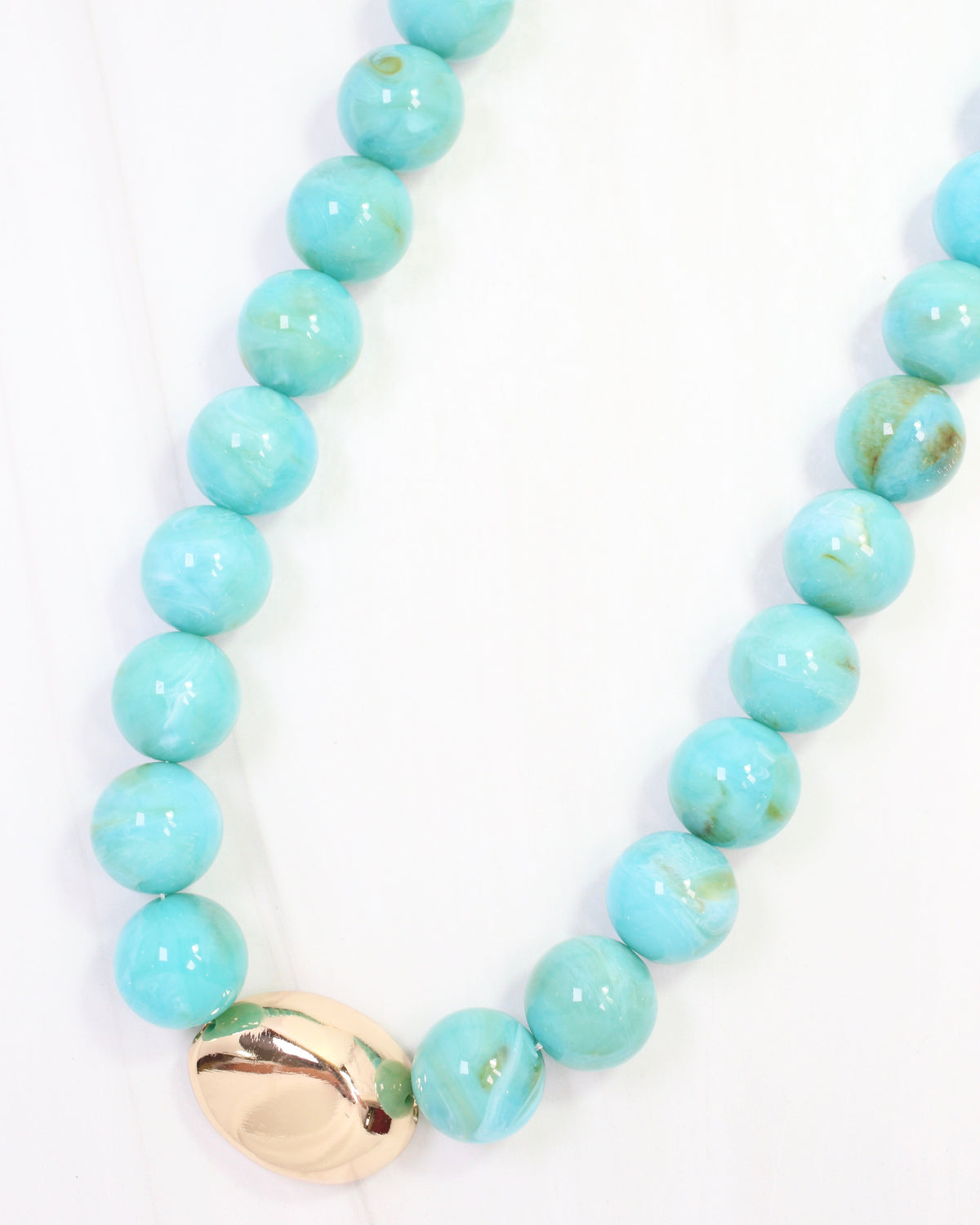 Brooklyn Bold Stone Necklace Turquoise