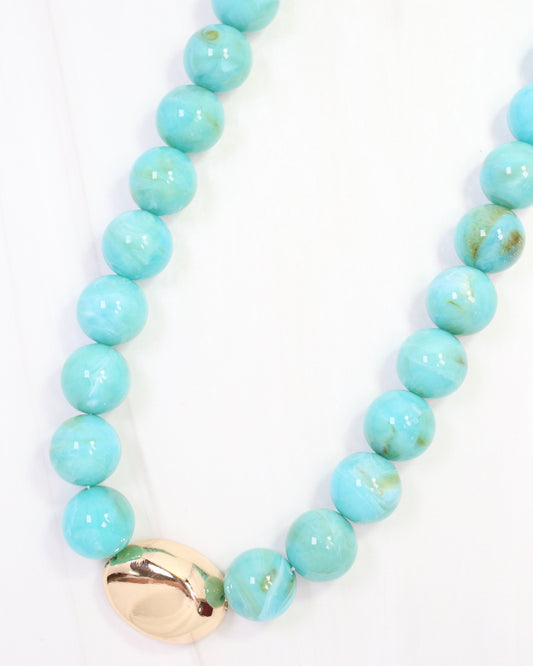 Brooklyn Bold Stone Necklace Turquoise