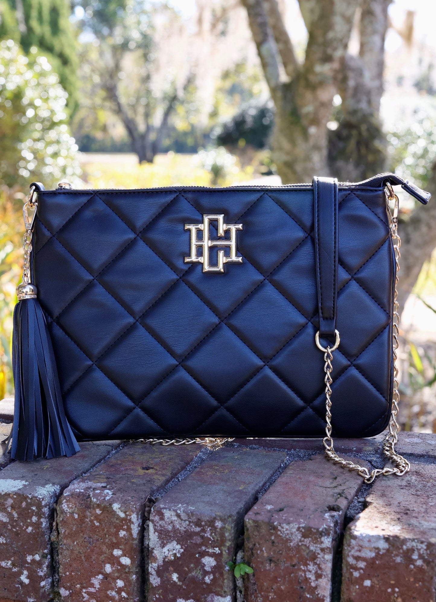 Madelyn Clutch/Crossbody BLACK QUILTED LD