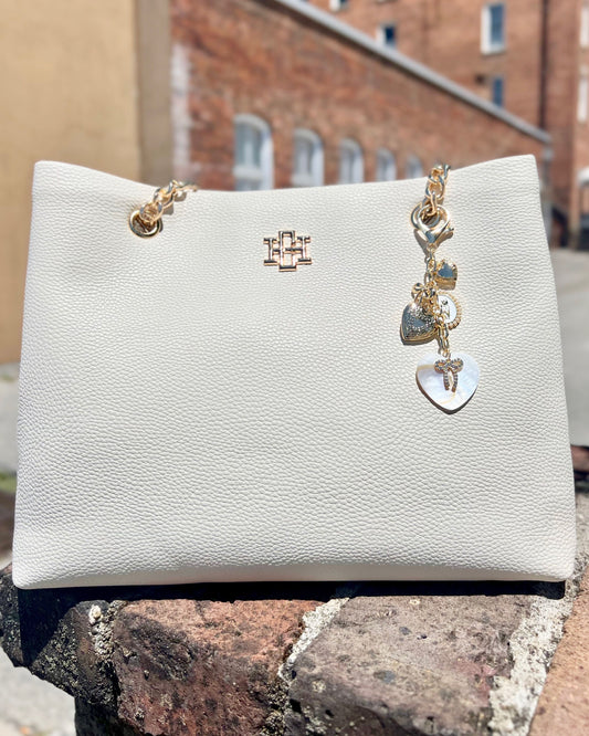 Hearts of Gold Bag Charm Gold