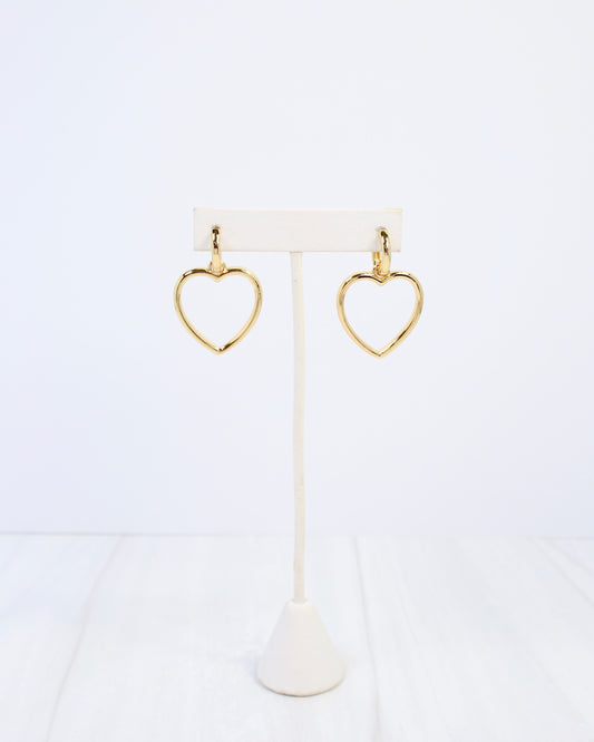 Peabody Heart Dangle Earring Gold