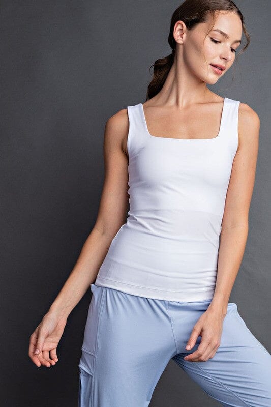 Know the Difference White Seamless Tank - Caroline Hill