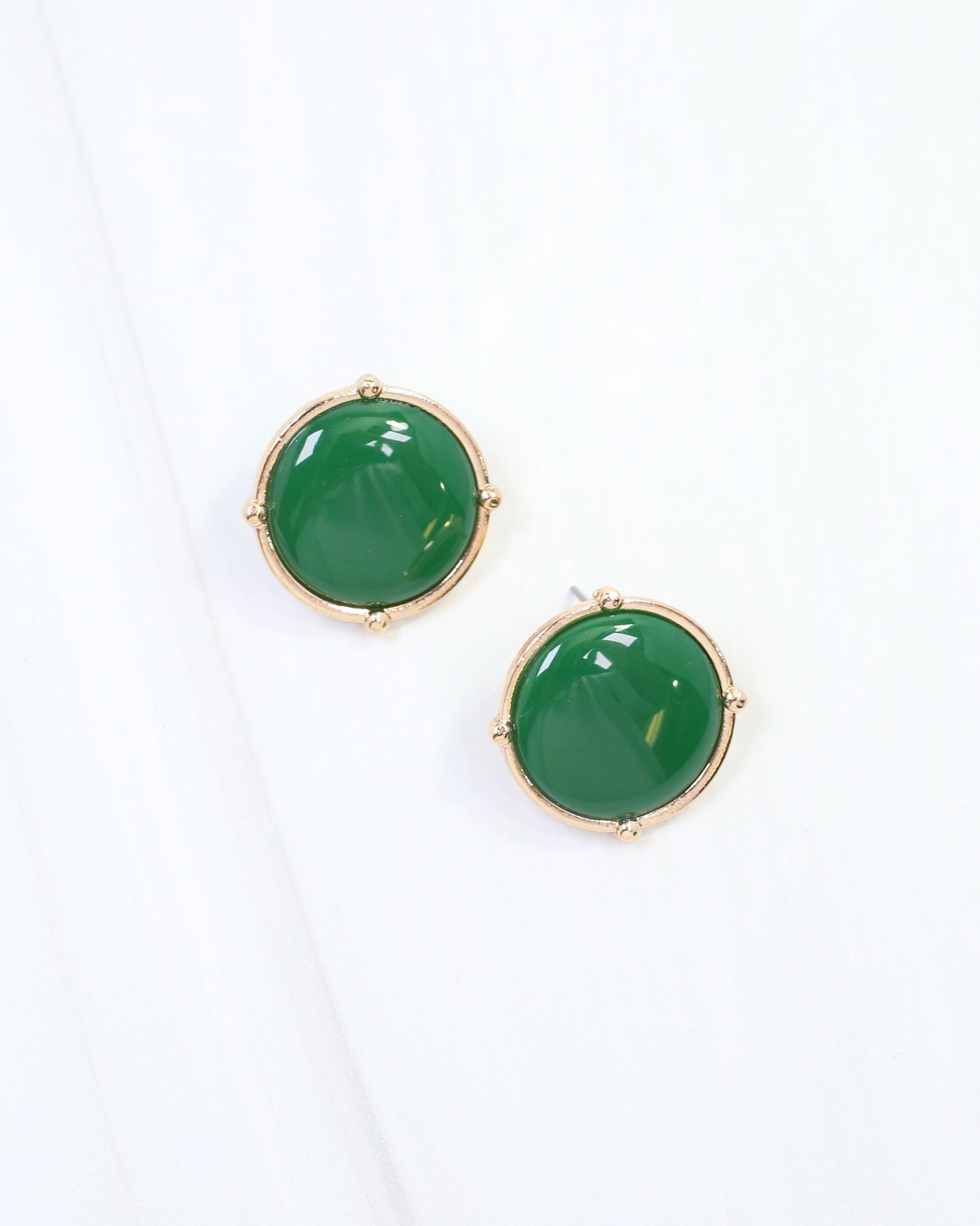 McKinley Stud Earring Green