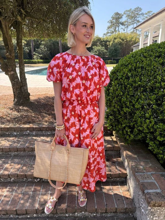 Dorothy Red Floral Print Skirt Set