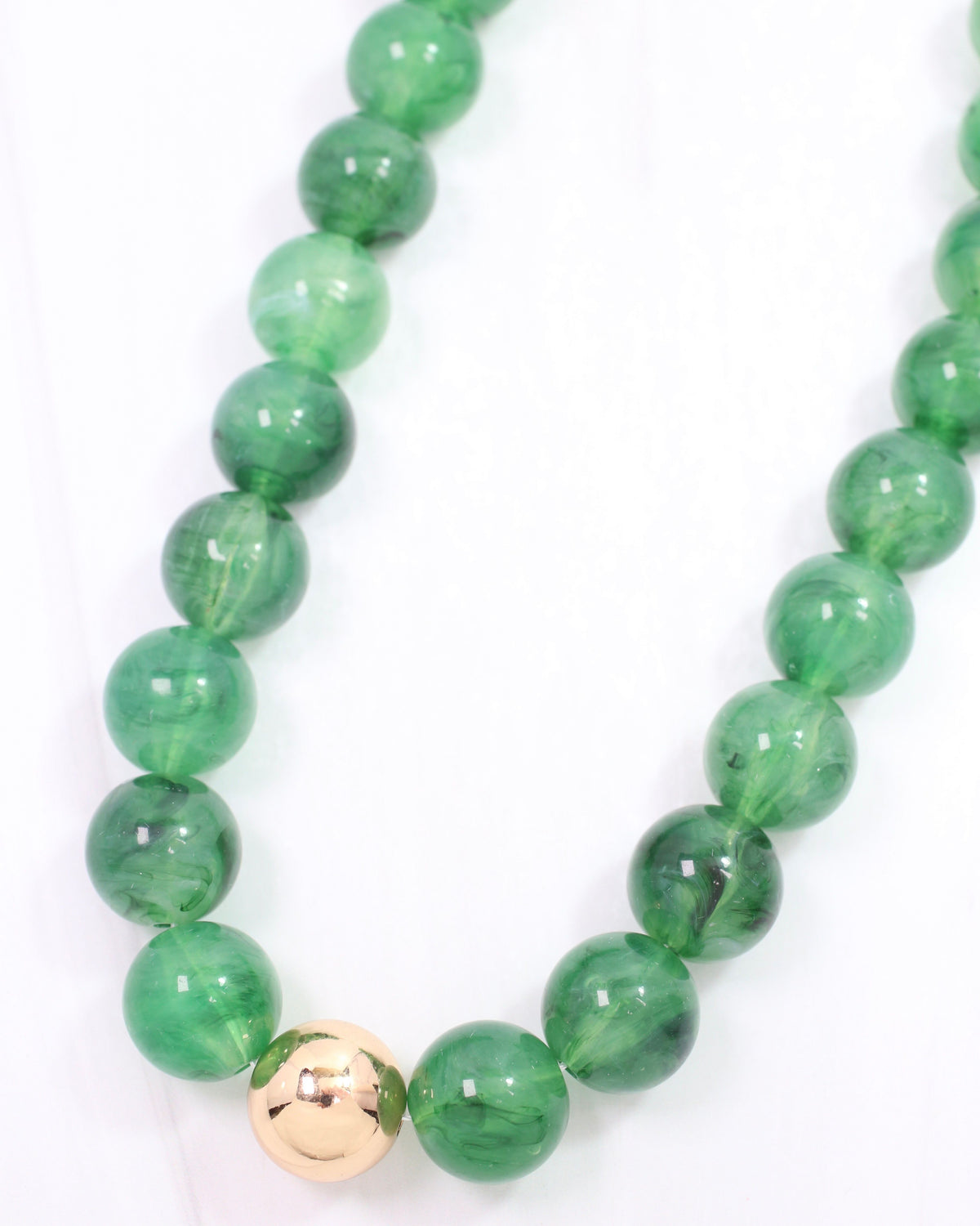 James Beaded  Necklace Green