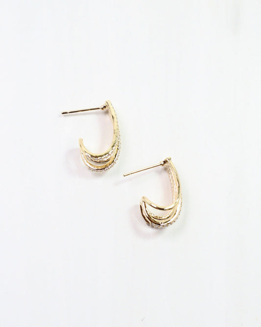 St. John Crystal Hoop Gold