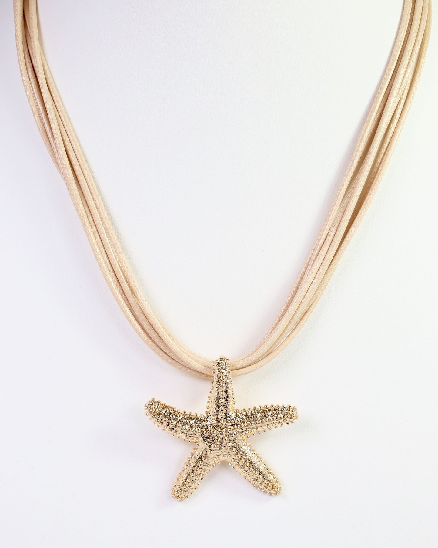 Lancaster Starfish Cord Necklace Natural