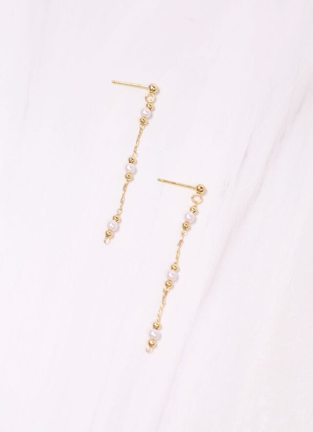 Lampert Pearl Drop Earring GOLD - Caroline Hill