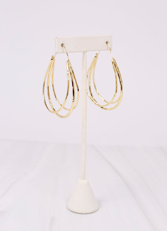 Lance Open Drop Earring GOLD - Caroline Hill