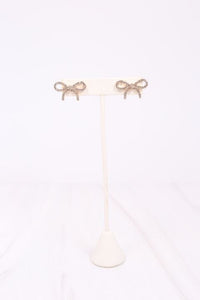 Laura May CZ Bow Earring GOLD - Caroline Hill