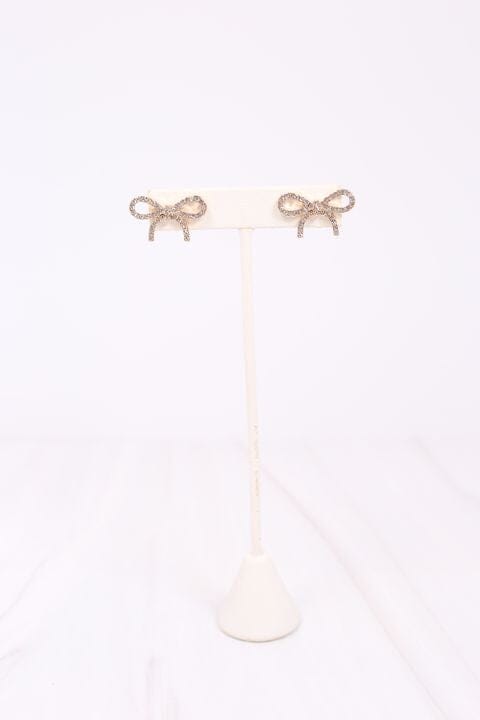Laura May CZ Bow Earring GOLD - Caroline Hill
