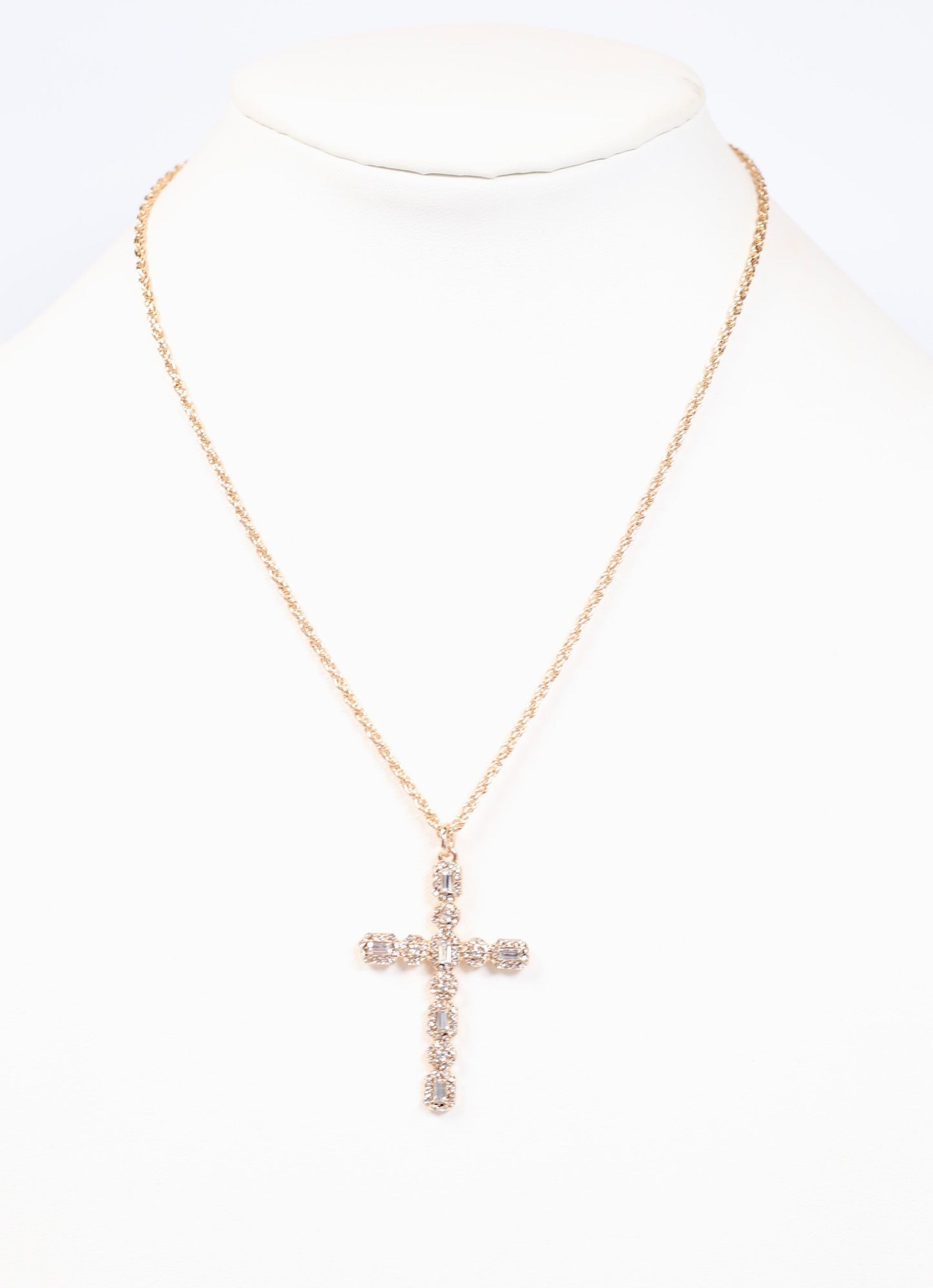 Lazarus Cross Necklace GOLD - Caroline Hill