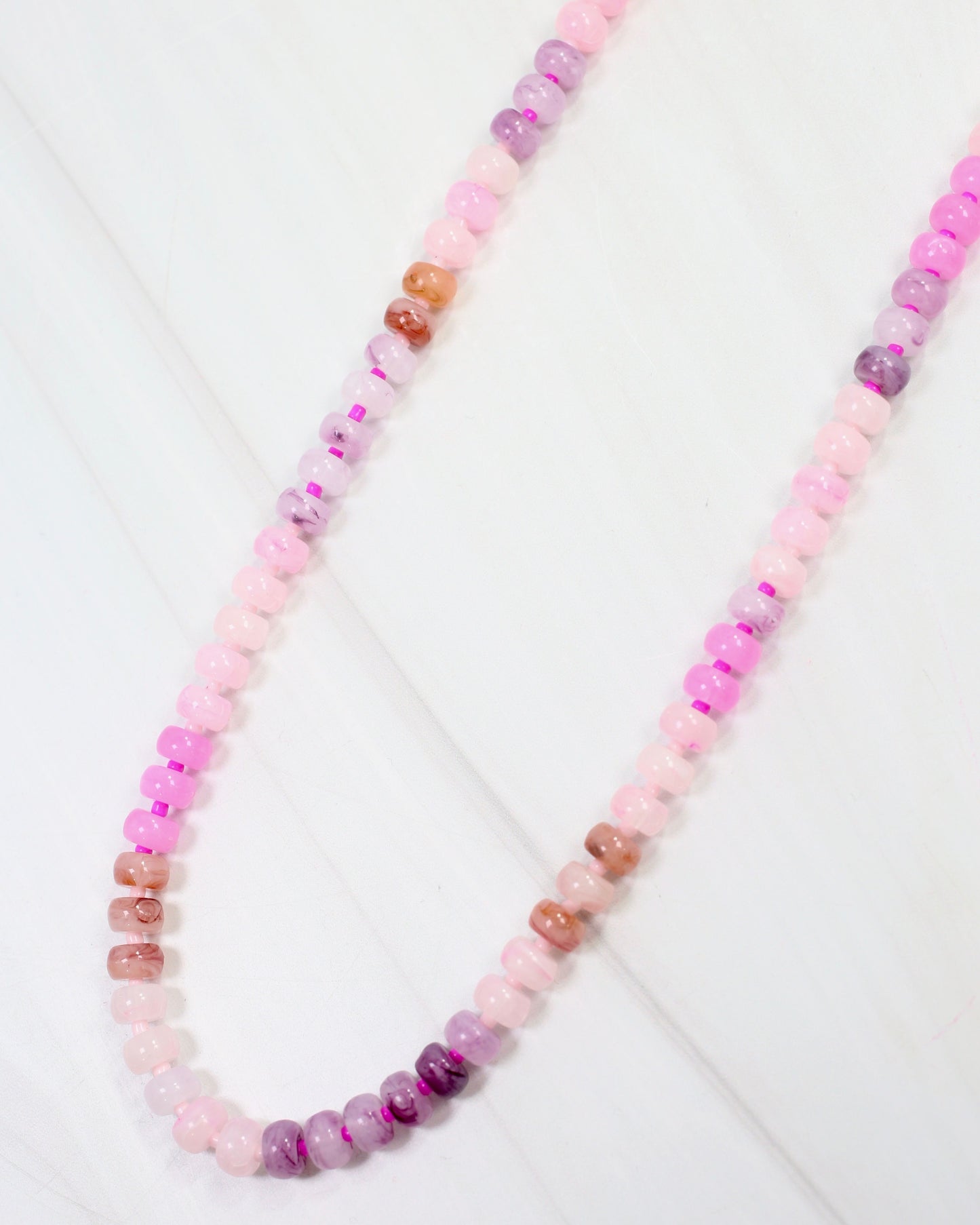 Cape San Blas Beaded Necklace Pink
