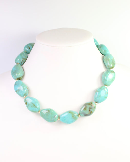 Frederick Stone Beaded Necklace Turquoise