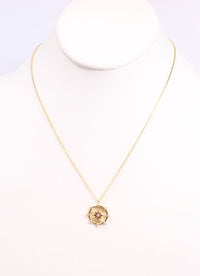 Lena CZ Charm Necklace GOLD - Caroline Hill