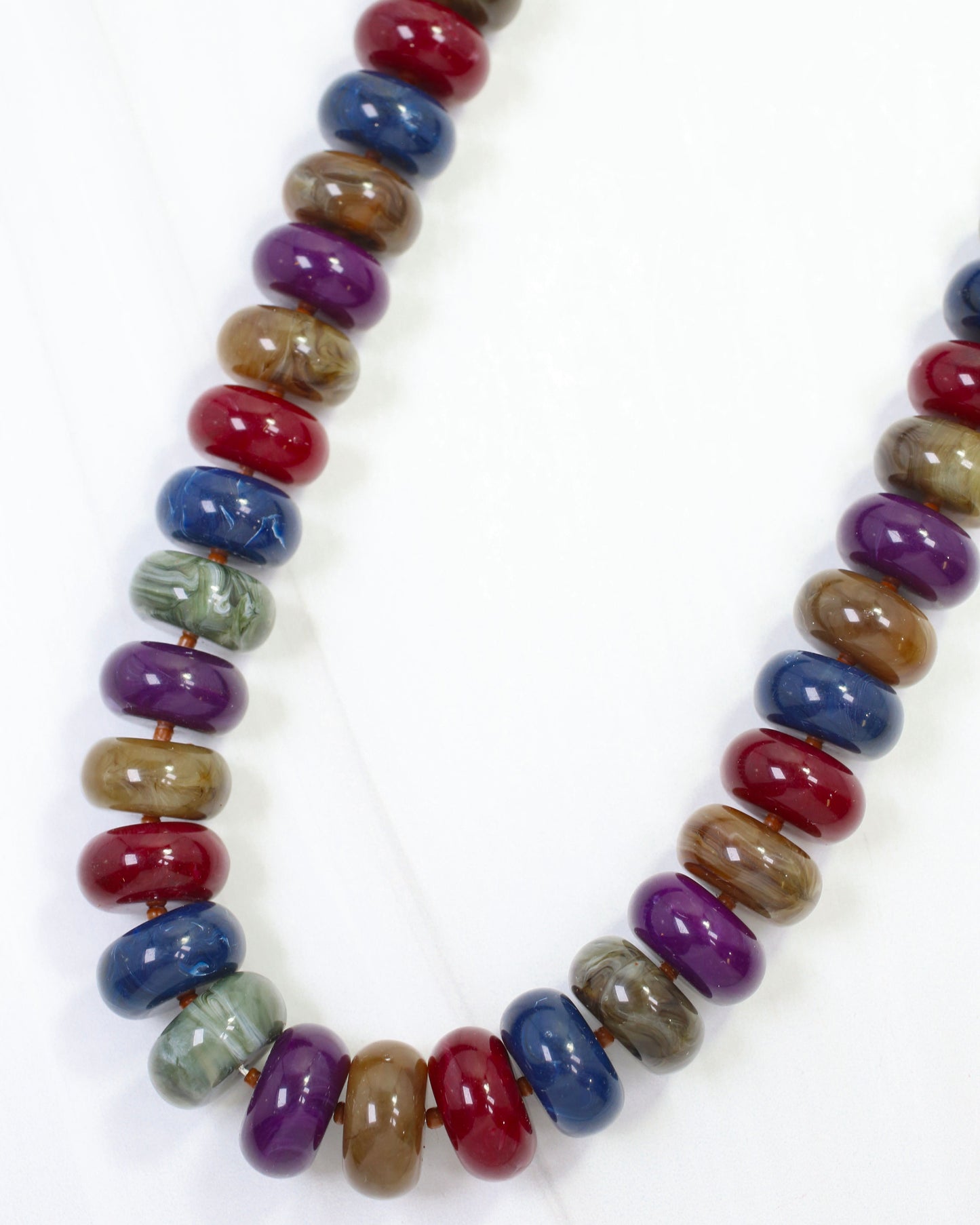Pipestone Marble Beaded Necklace Multi