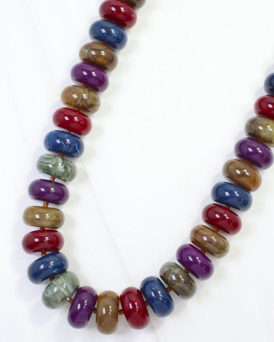 Pipestone Marble Beaded Necklace Multi