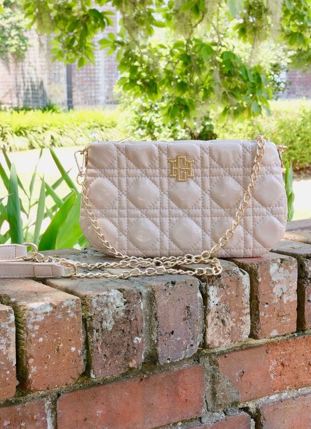 Livi Quilted Crossbody NUDE PATENT LQ - Caroline Hill