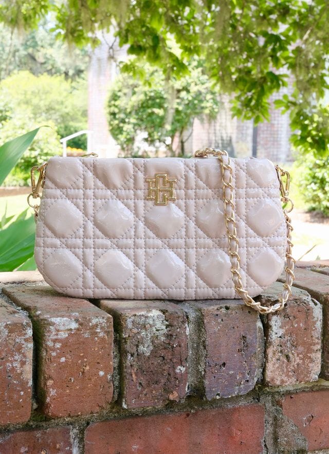 Livi Quilted Crossbody NUDE PATENT LQ - Caroline Hill