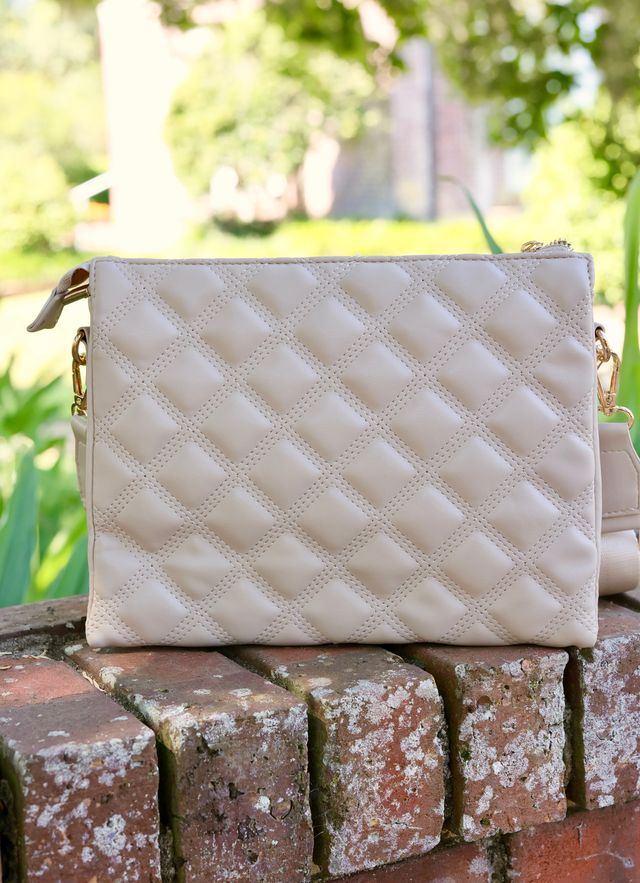 Ariana Crossbody Nude Quilted DQ