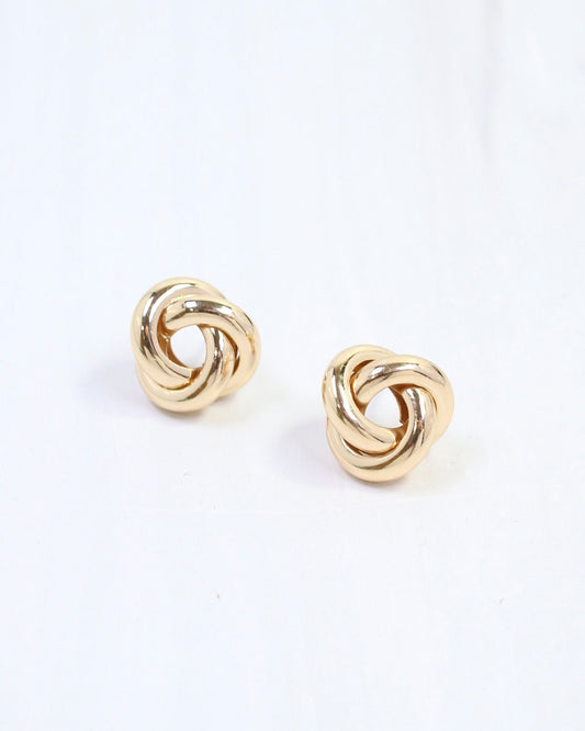Jules Open Knot Stud Earring Gold
