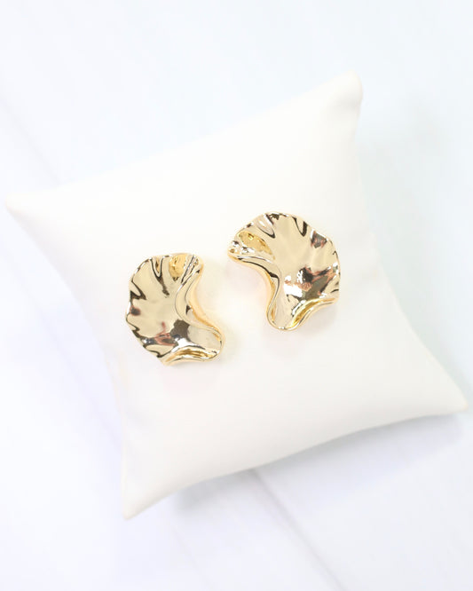 Chico Wavy Stud Earring Gold