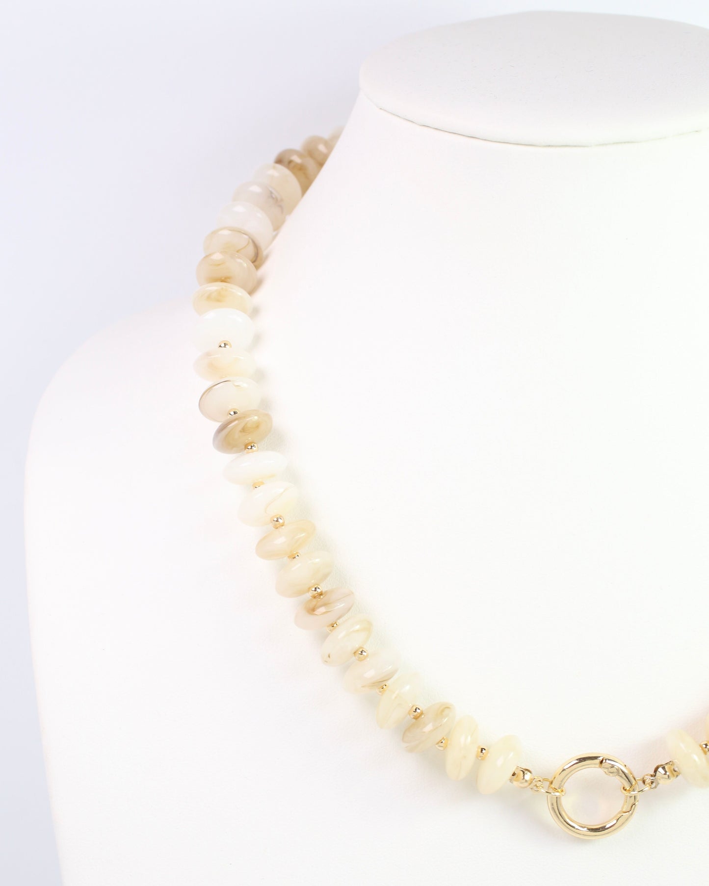 Branna Stone Necklace with Charm Toggle Natural
