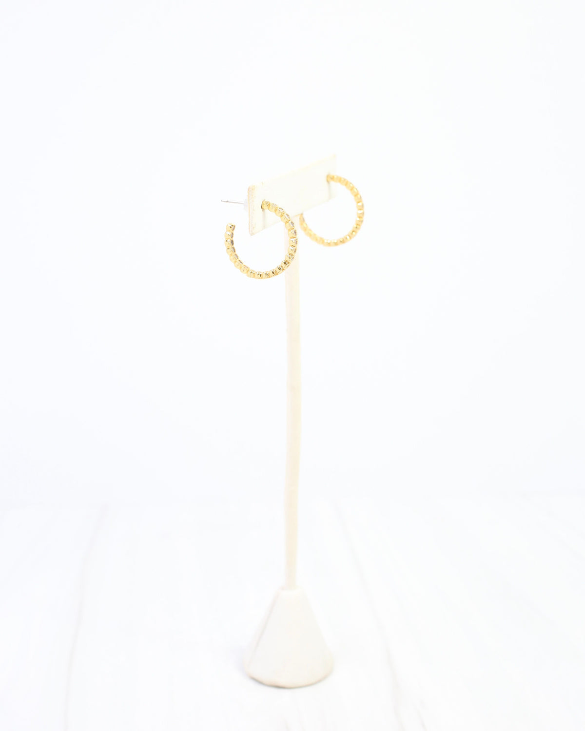 James CZ Pave Hoop Earring WR Gold
