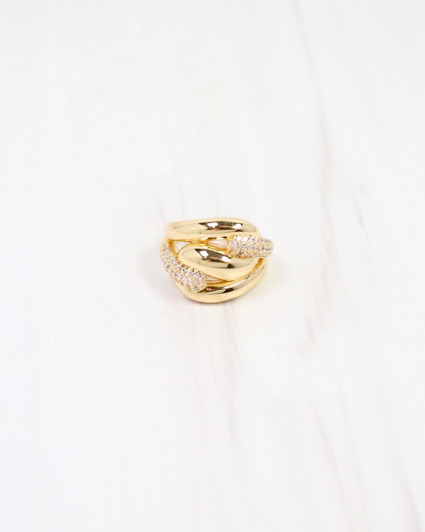 Massena CZ Pave Ring WR Gold