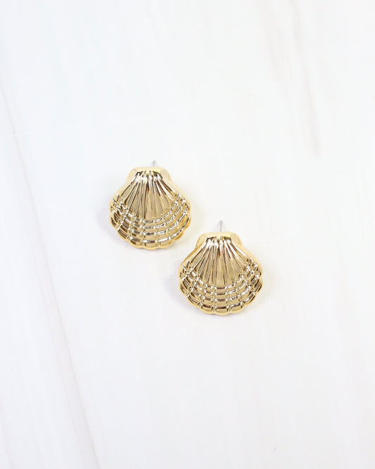 Isla Shell Post Earring Gold