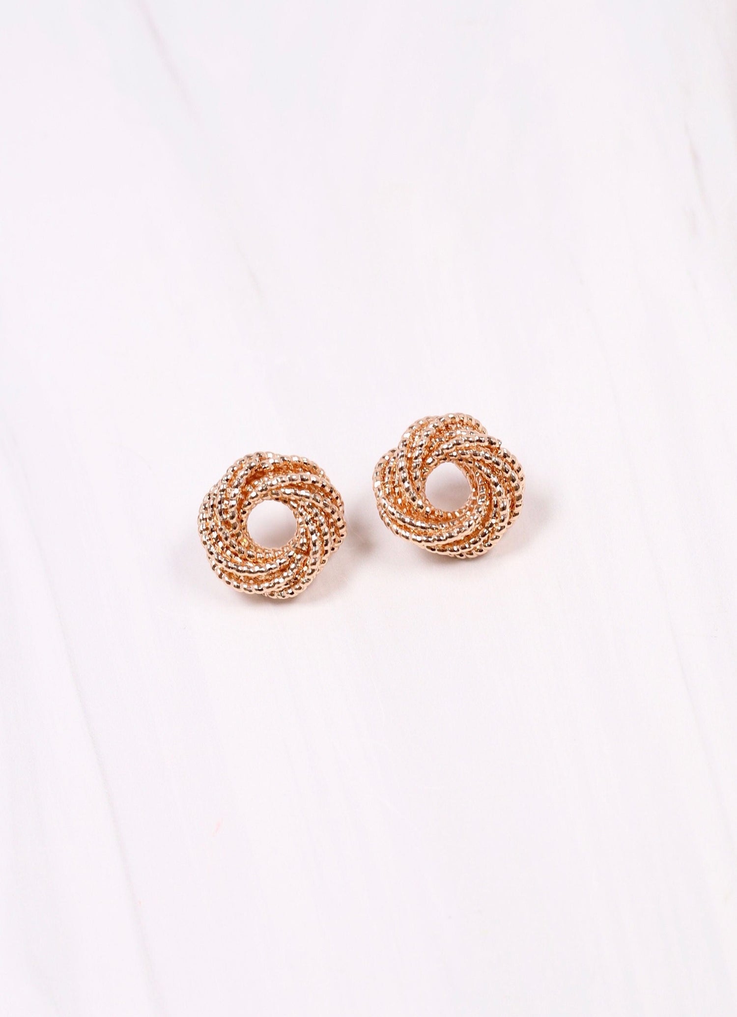 Luckey Knot Stud Earring GOLD - Caroline Hill