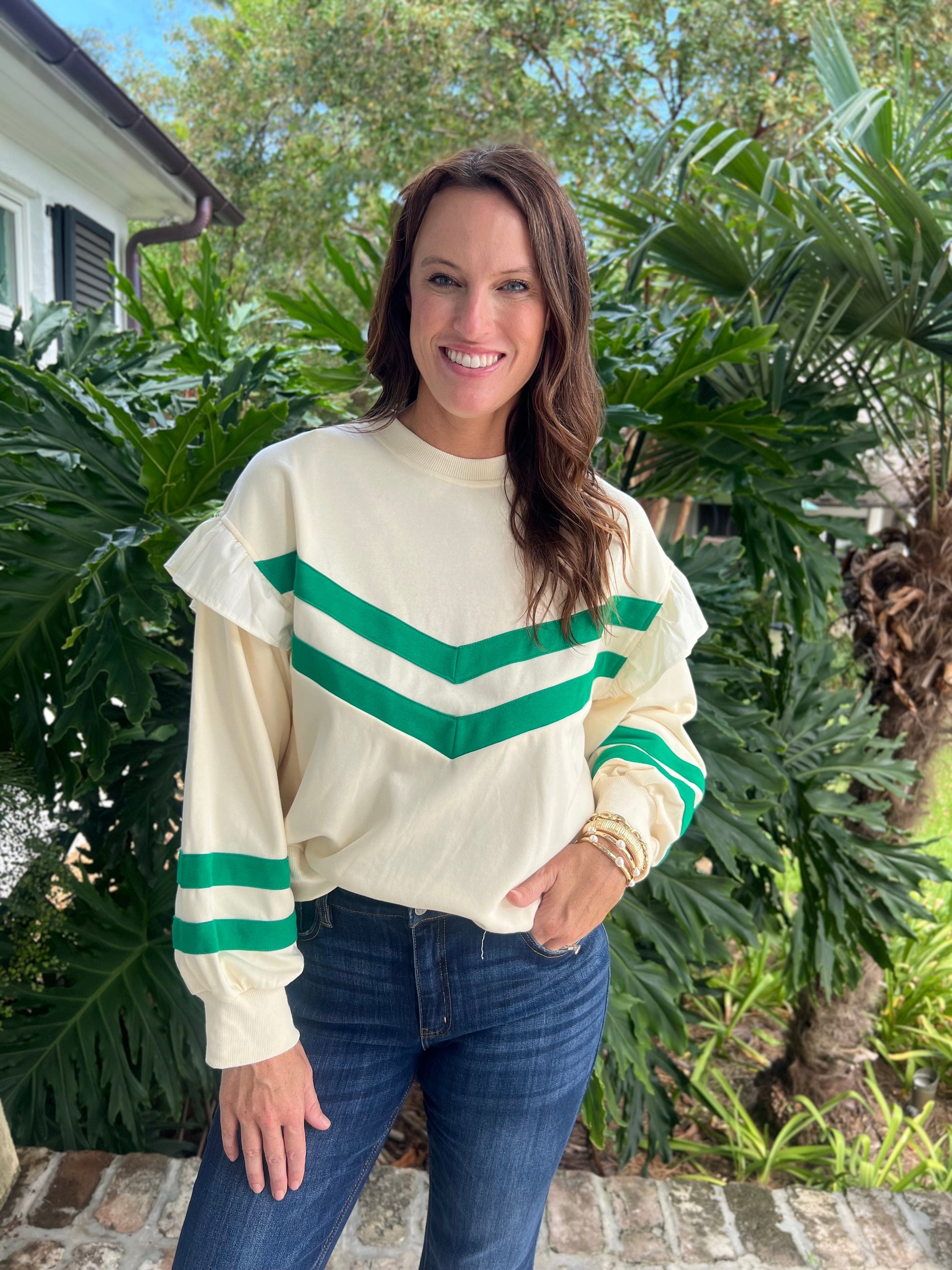 Lucky Day Cream Sweatshirt - Caroline Hill