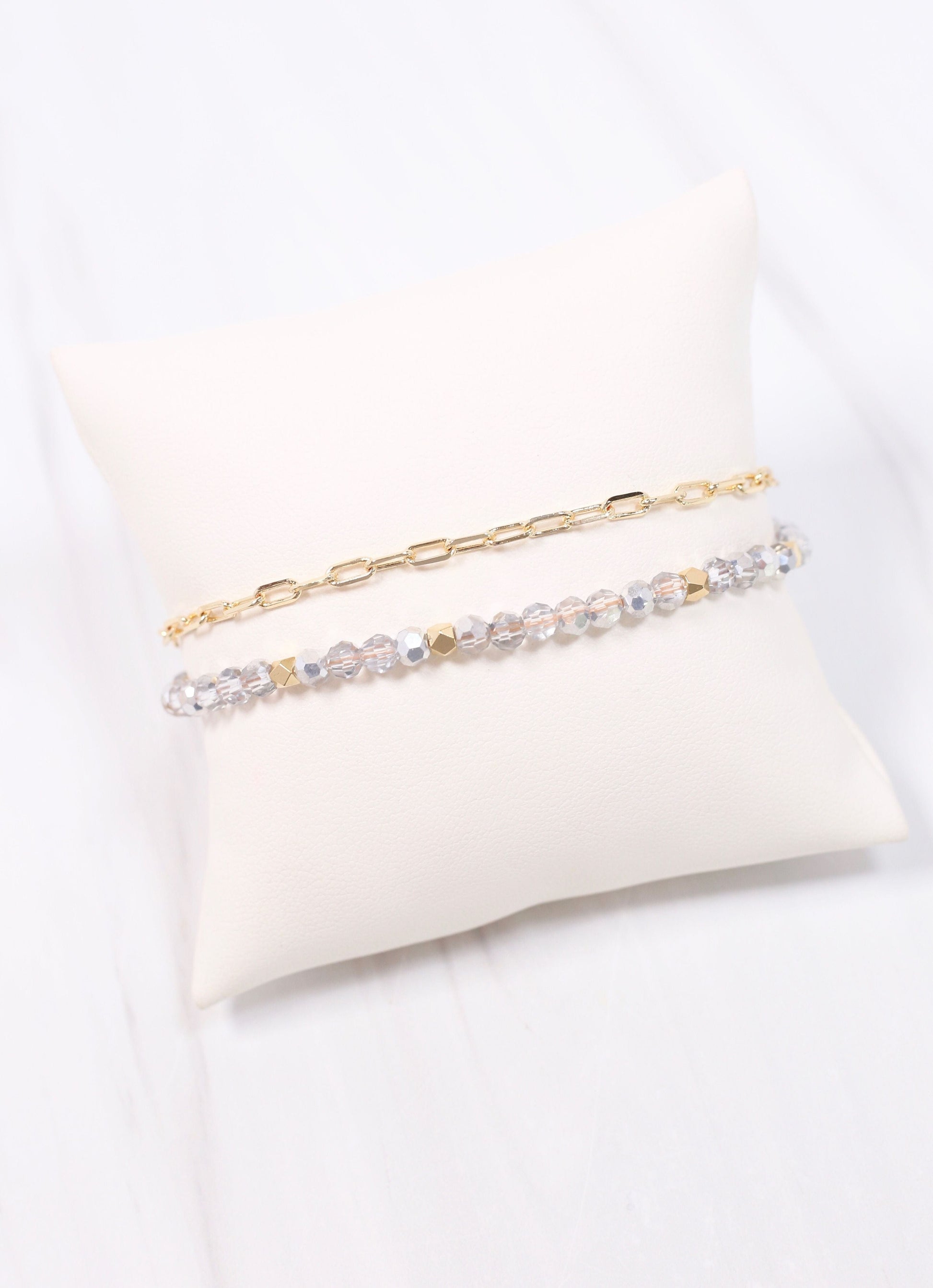 Lyndale Layered Bracelet GRAY - Caroline Hill