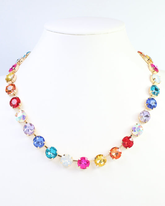 Roxanne Rhinestone Necklace Light Multi