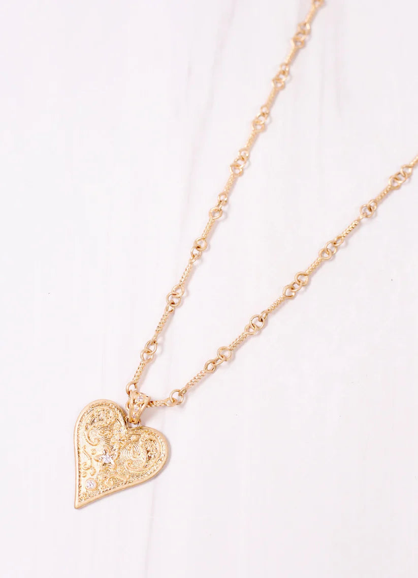 Kelly Heart Necklace GOLD