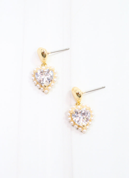 Belaga Heart Drop Earring Gold