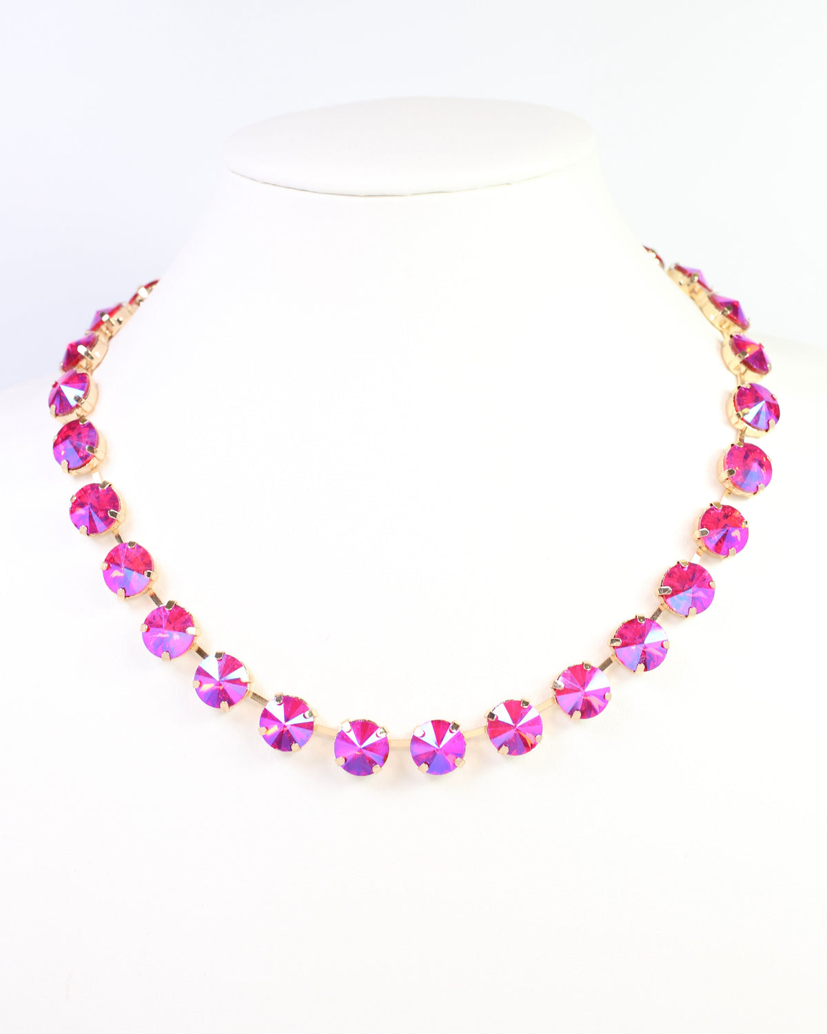 Roxanne Rhinestone Necklace Pink AB