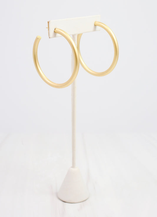 Nielsen Hoop Earring Matte Gold
