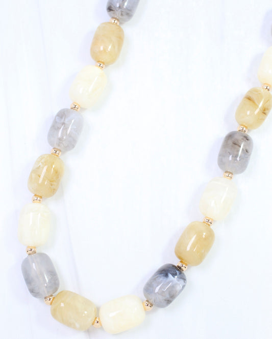 Penelope Beaded Necklace Nude Multi