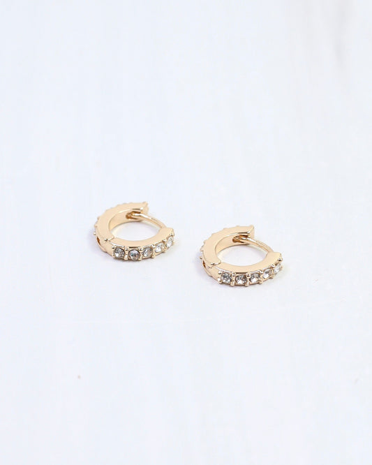 Kaelynn CZ Huggie Earring Gold