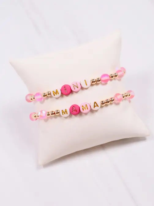 Mama & Mini Bracelet Set PINK MULTI - Caroline Hill