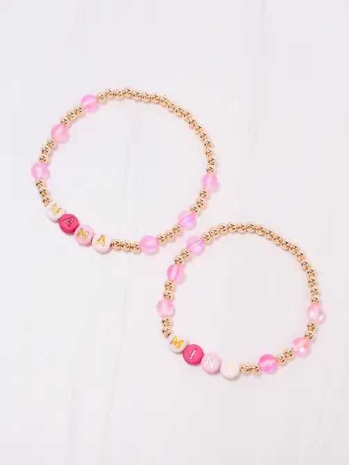 Mama & Mini Bracelet Set PINK MULTI - Caroline Hill