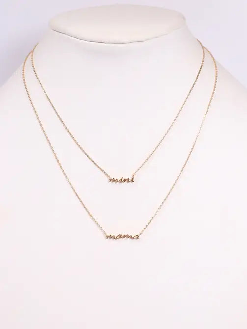 Mama & Mini Necklace Set GOLD - Caroline Hill