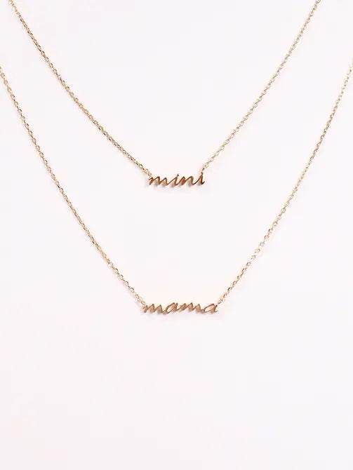 Mama & Mini Necklace Set GOLD - Caroline Hill